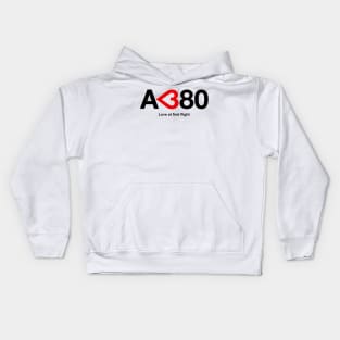 Airbus A380 - Love at First Flight Kids Hoodie